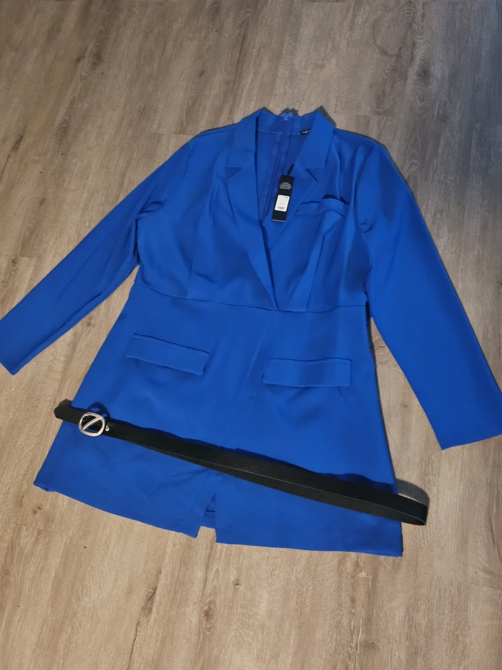 Fashion Nova Cobalt Blue Tailored Blazer Jacket